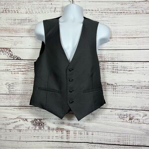 Calvin Klein Gray Print Formal Suit Vest